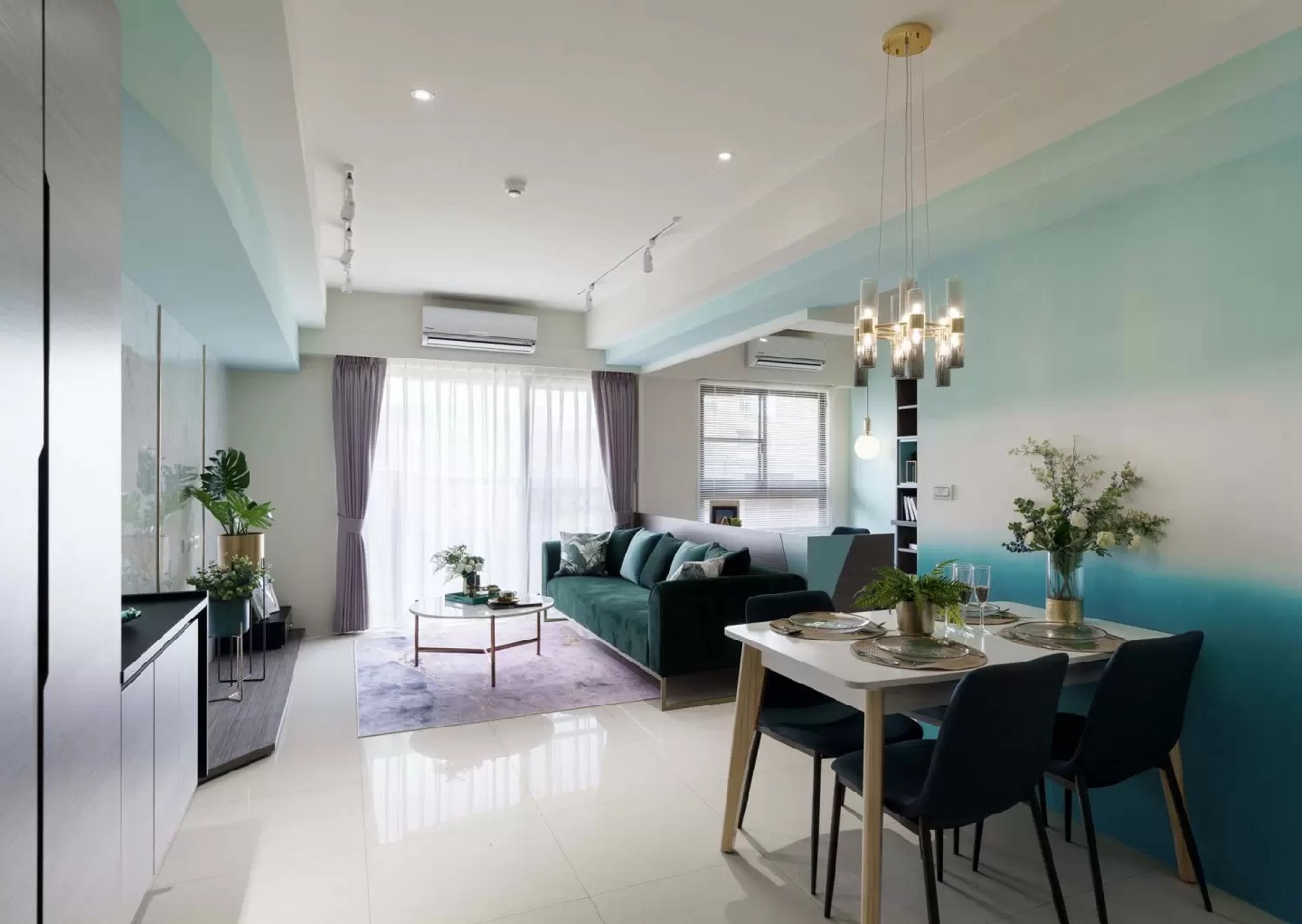 現(xiàn)代北歐風格效果圖賞析 漸變藍的純凈空間 現(xiàn)代北歐風格效果圖賞析 漸變藍的純凈空間