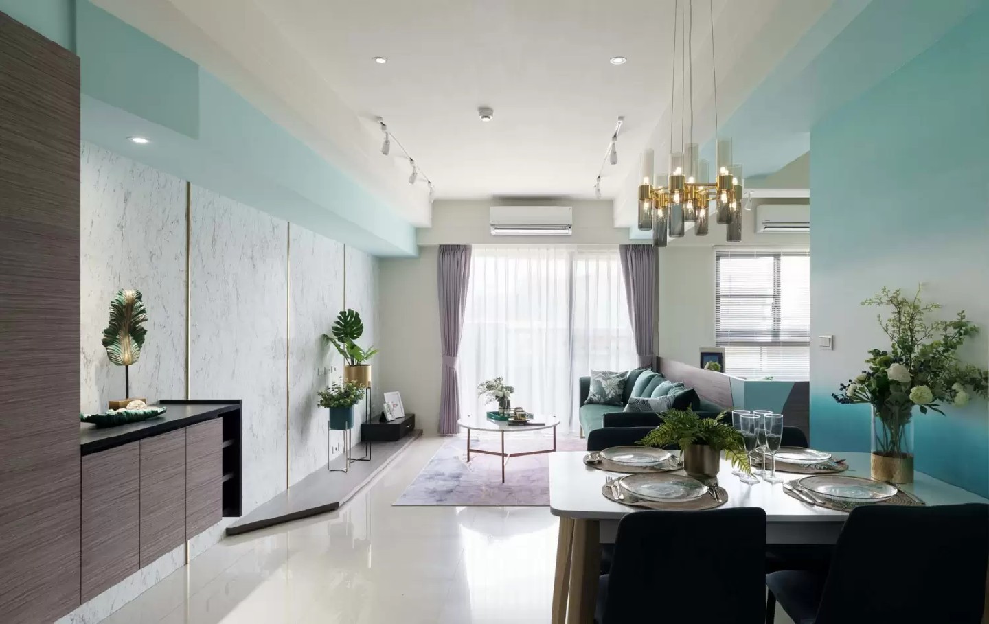 現(xiàn)代北歐風格效果圖賞析 漸變藍的純凈空間 現(xiàn)代北歐風格效果圖賞析 漸變藍的純凈空間